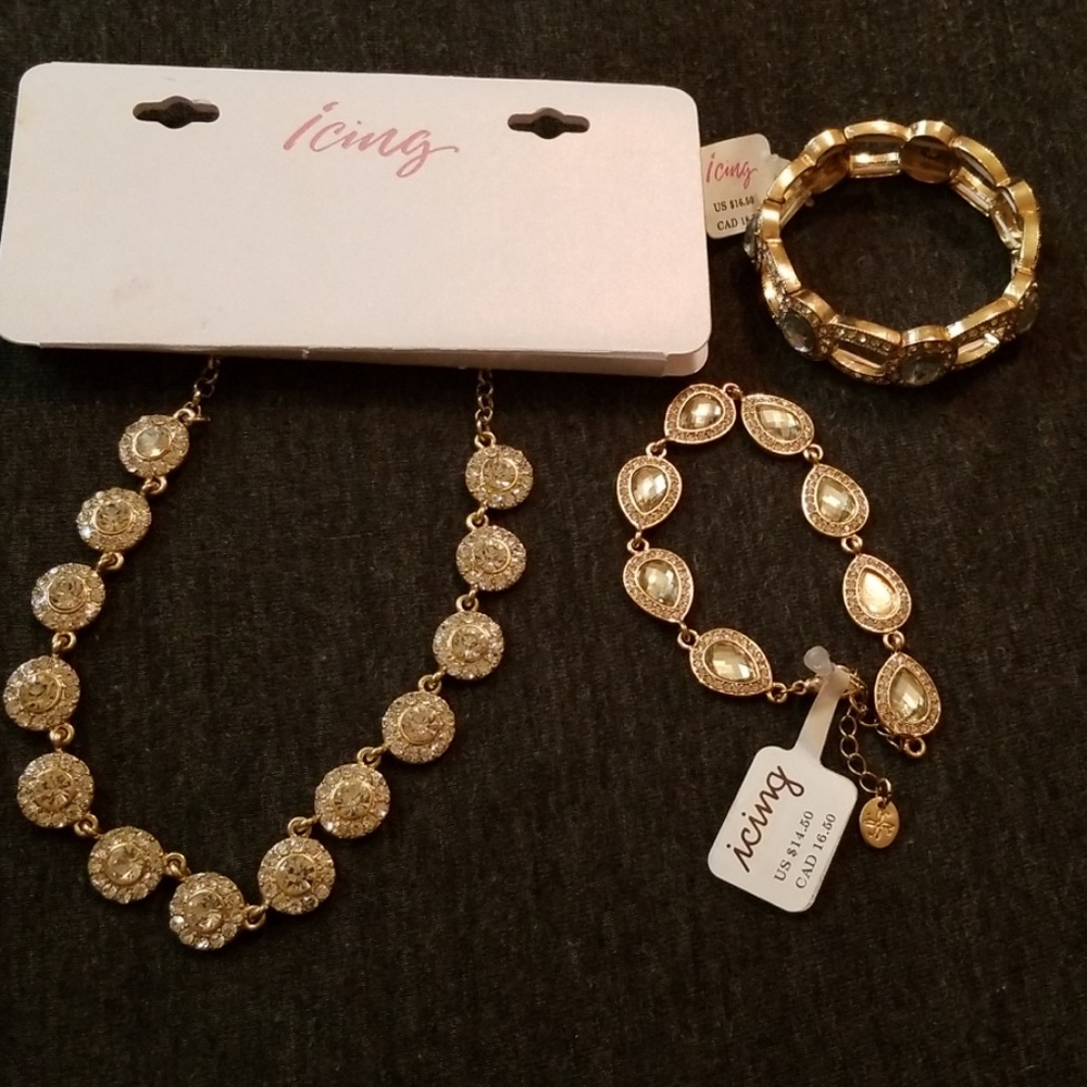 Necklace and two bracelets